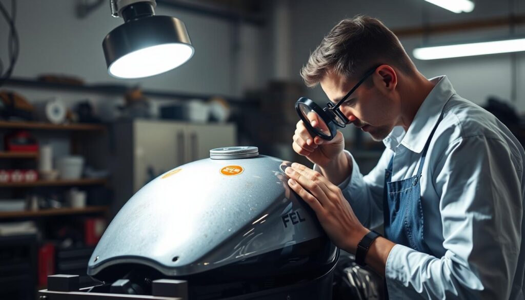 inspecting fuel tank