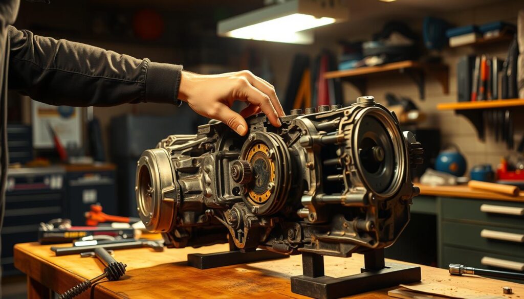 motorcycle gearbox inspection