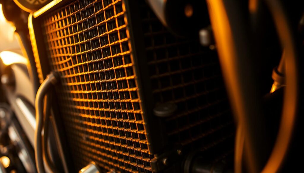 motorcycle radiator inspection